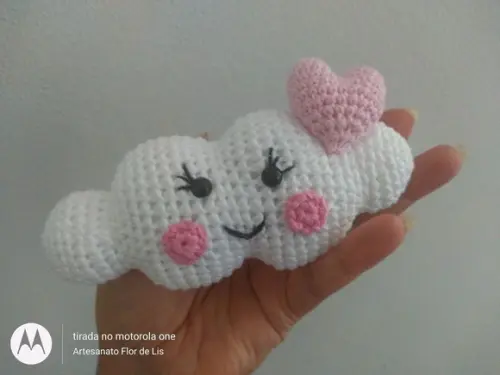 Nuvem de Amor em crochê