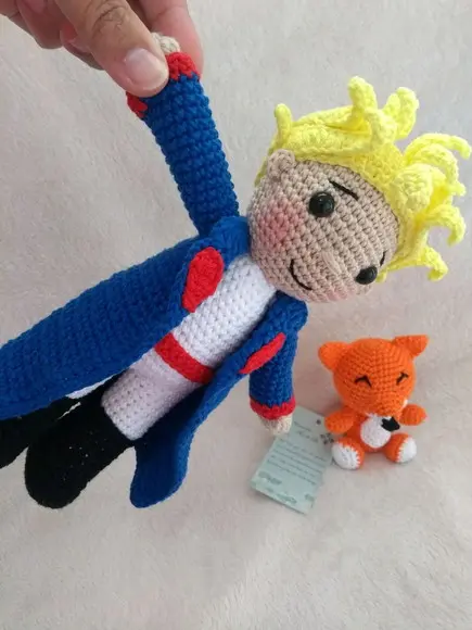 Pequeno Principe e Raposa da Artesanato Flor de Lis