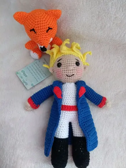 Pequeno Principe e Raposa da Artesanato Flor de Lis