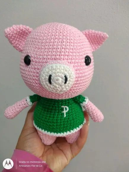 Porquinho em Amigurumi