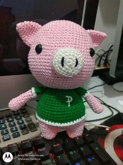 Porquinho em Amigurumi