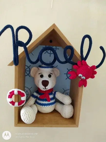 Porta Maternidade Urso Marinheiro