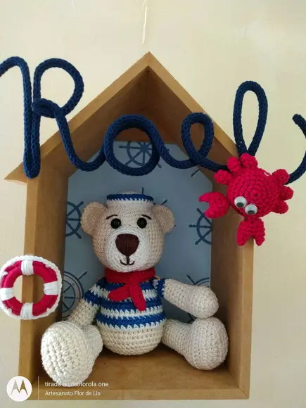 Porta Maternidade Urso Marinheiro