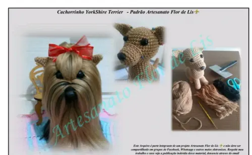 Receita Amigurumi Cachorrinho Yorkshire