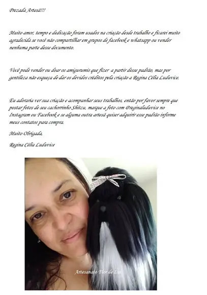 Receita Amigurumi Cachorrinho Shitzu