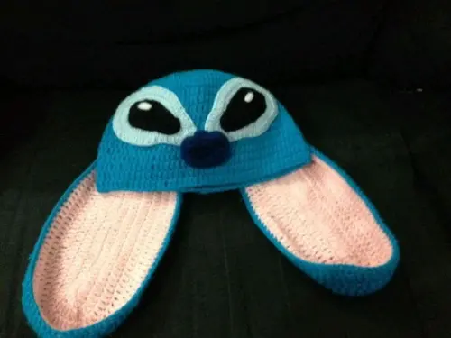 Touca de crochê Infantil Stich da Disney
