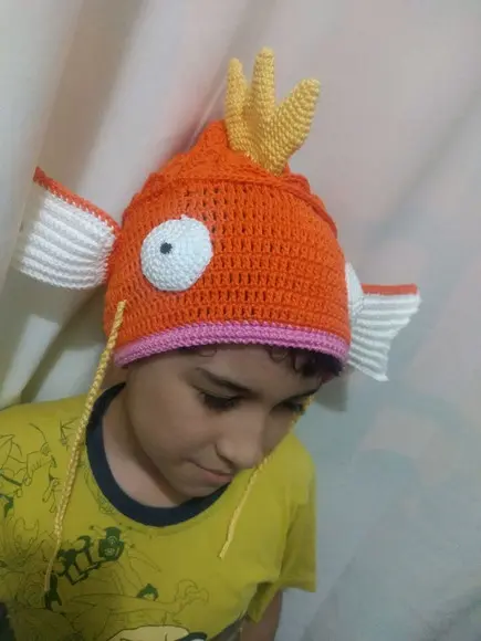 Touca de Crochê Magikarp Pokemon