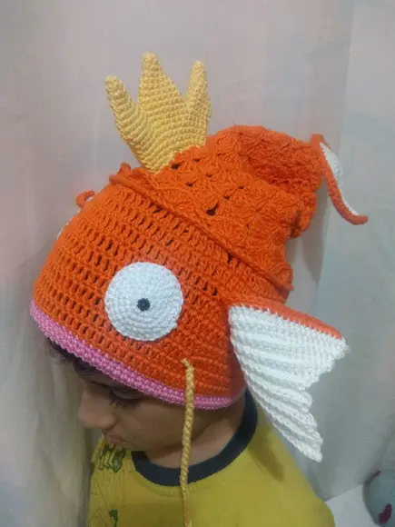 Touca de Crochê Magikarp Pokemon