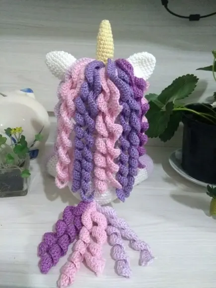Unicórnio Lavanda da Artesanato Flor de Lis