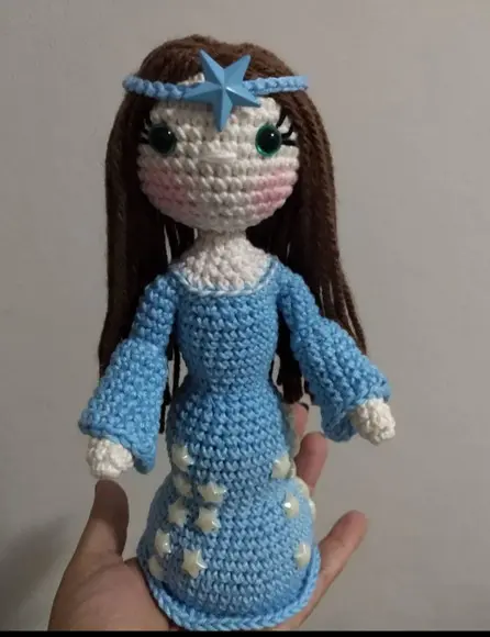 Yemanja em crochê Amigurumi