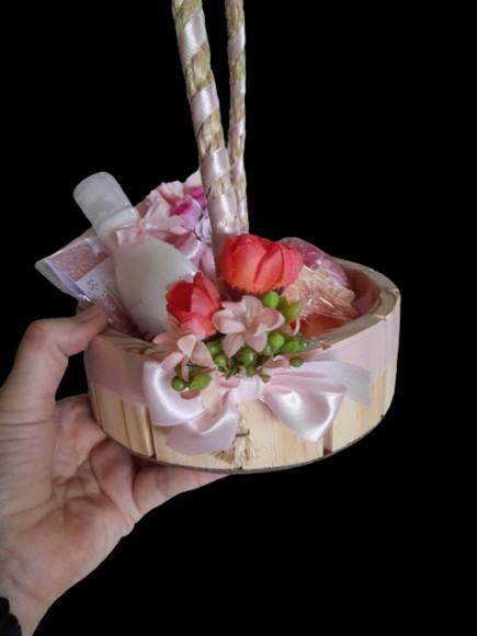 Cesta Kit de Banho com Óleos Essenciais