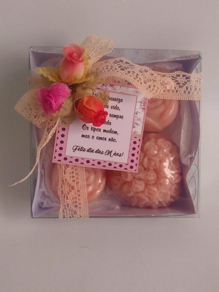 Kit de 04 Sabonetes Personalizado para o Dia das Mães