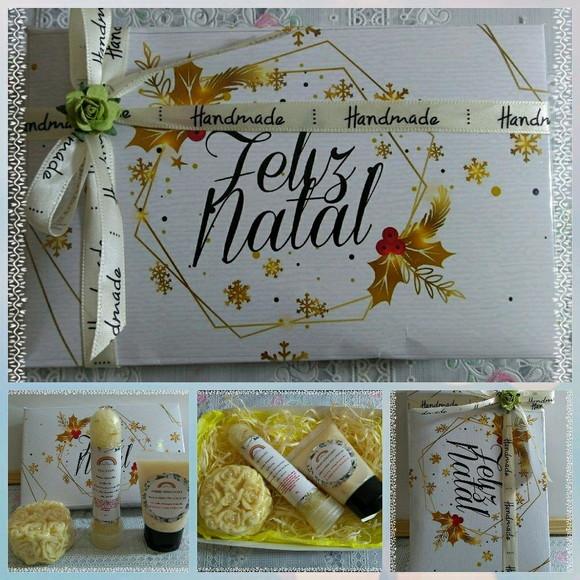 Kit de Banho com Caixa Personalizada de Natal