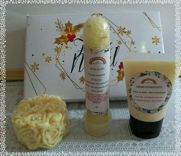 Kit de Banho com Caixa Personalizada de Natal