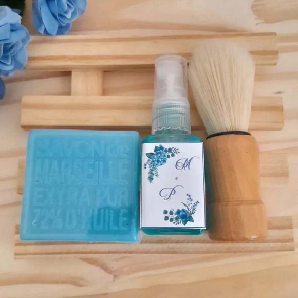 Kit de Barbear no Pallets de Madeira