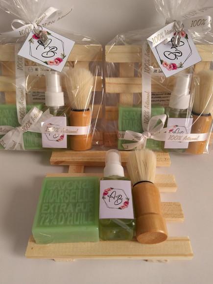 Kit de Barbear no Pallets de Madeira