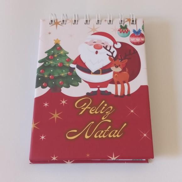 Kit de Bloquinho A6 + Home Spray e Sacolinha Estampa Natal