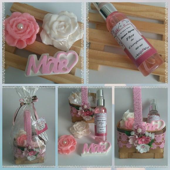 Kit de Sabonetes e Home Spray Dia das Mães