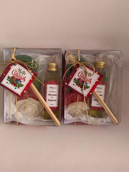 kit mini sabonetes e difusor natal