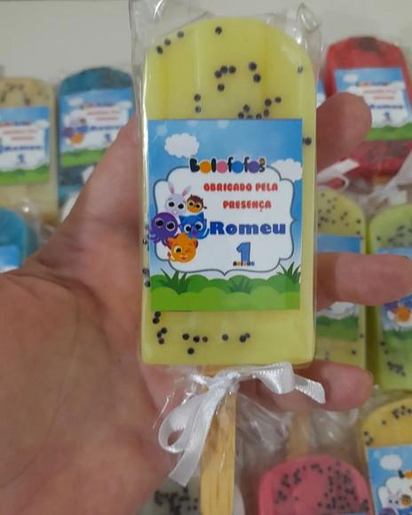 Picolé de Sabonete Lembrancinha Bolo Fofos
