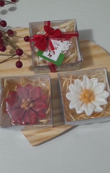 Sabonete Flor de Natal Personalizado