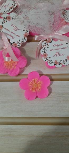 Sabonete Mini Flor de Cerejeira Lembrancinha Maternidade