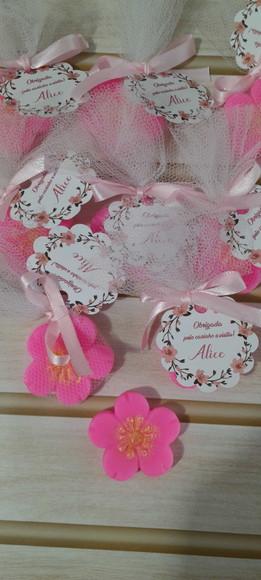 Sabonete Mini Flor de Cerejeira Lembrancinha Maternidade