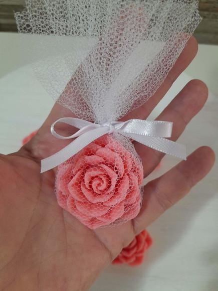 Sabonete Mini Rosas no Tule
