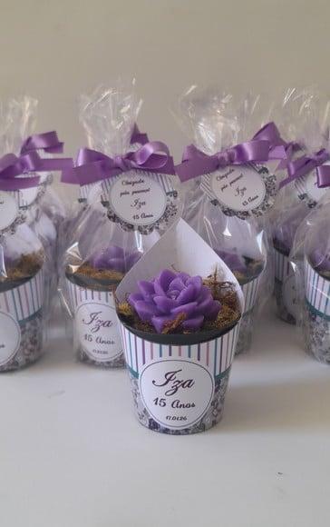 Sabonete Mini Suculentas Arranjo Lembrancinha 15 Anos