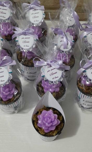 Sabonete Mini Suculentas Arranjo Lembrancinha 15 Anos