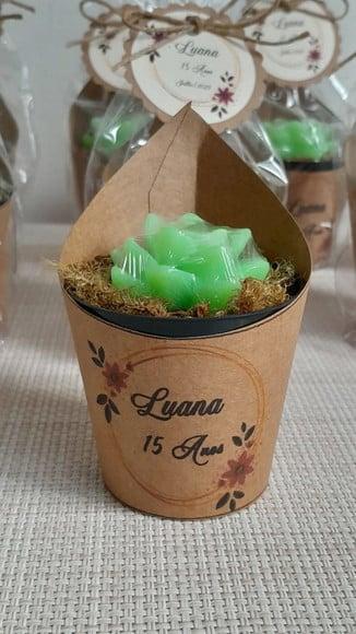 Sabonete Mini Suculentas Arranjo Lembrancinha 15 Anos