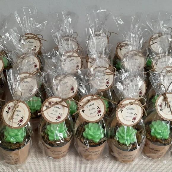 Sabonete Mini Suculentas Arranjo Lembrancinha 15 Anos
