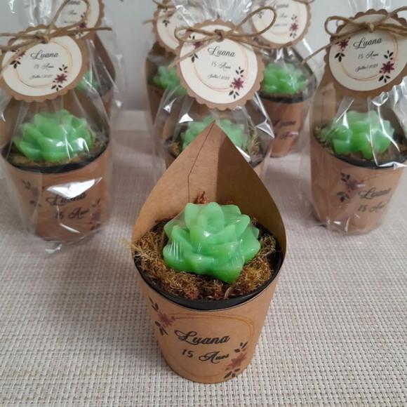 Sabonete Mini Suculentas Arranjo Lembrancinha 15 Anos