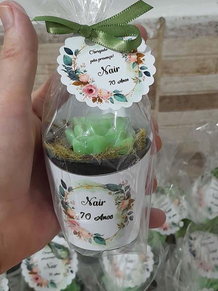 Sabonete Mini Suculentas Arranjo Lembrancinha 70 Anos