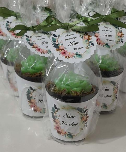 Sabonete Mini Suculentas Arranjo Lembrancinha 70 Anos