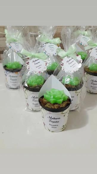 Sabonete Mini Suculentas Arranjo Lembrancinha Religiosa