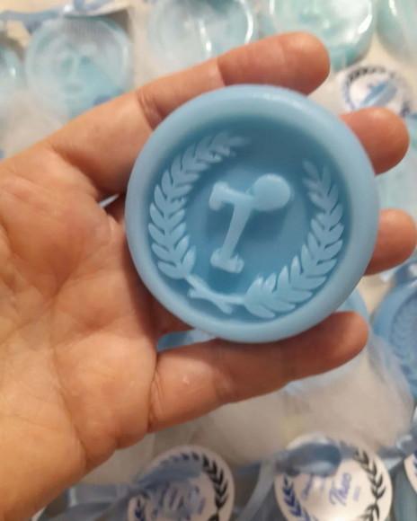 Sabonete Monograma Inicial do Nome Lembrancinha Batizado