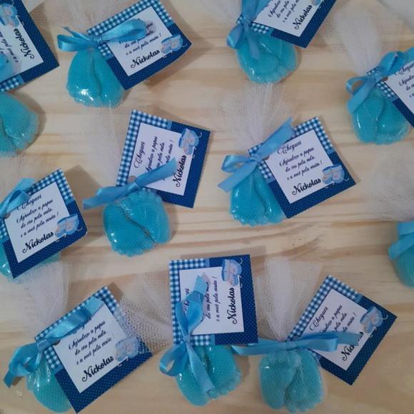 Sabonete Pezinho de Bebê no Tule