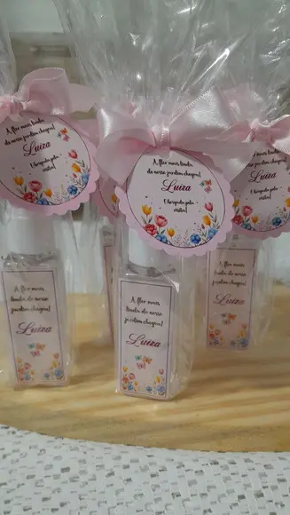 Álcool Higienizados para Mãos Lembrancinha Maternidade