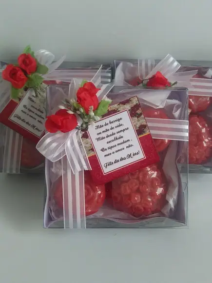 Kit de 04 Sabonetes Personalizado para o Dia das Mães