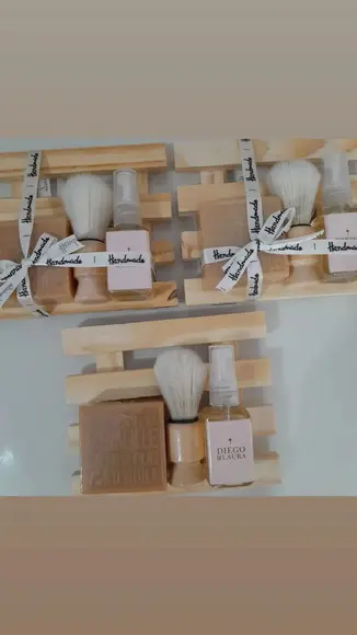 Kit de Barbear no Pallets Casamento