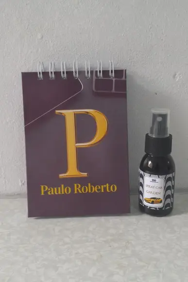Kit de Bloquinho A6 e Spray para Carro Personalizado