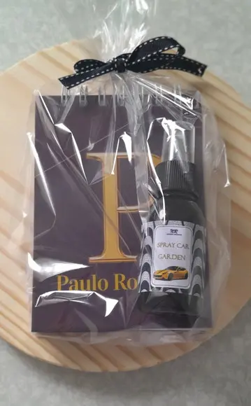Kit de Bloquinho A6 e Spray para Carro Personalizado