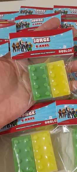 Sabonete Bloco de Lego Lembrancinha Roblox