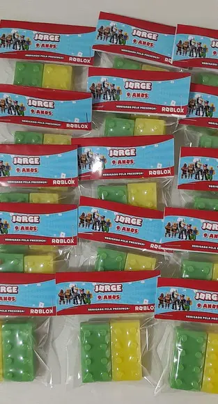 Sabonete Bloco de Lego Lembrancinha Roblox