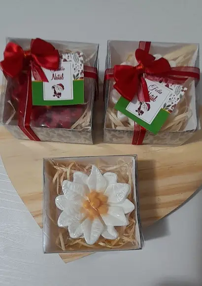 Sabonete Flor de Natal Personalizado