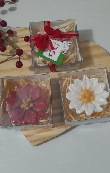 Sabonete Flor de Natal Personalizado