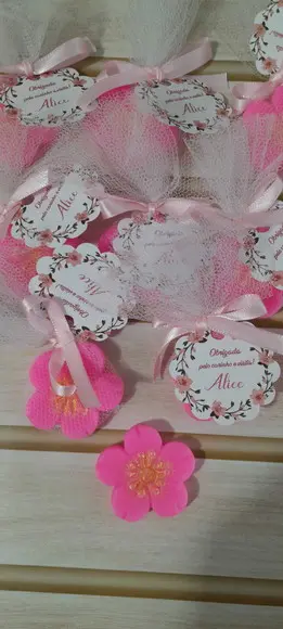 Sabonete Mini Flor de Cerejeira Lembrancinha Maternidade