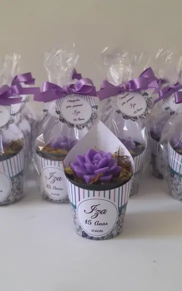 Sabonete Mini Suculentas Arranjo Lembrancinha 15 Anos