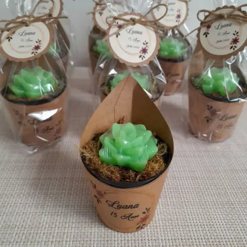 Sabonete Mini Suculentas Arranjo Lembrancinha 15 Anos